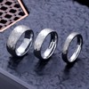 083BASE Tungsten Carbide Ring - 4mm/6mm/8mm Width, Hammered Design, Steel