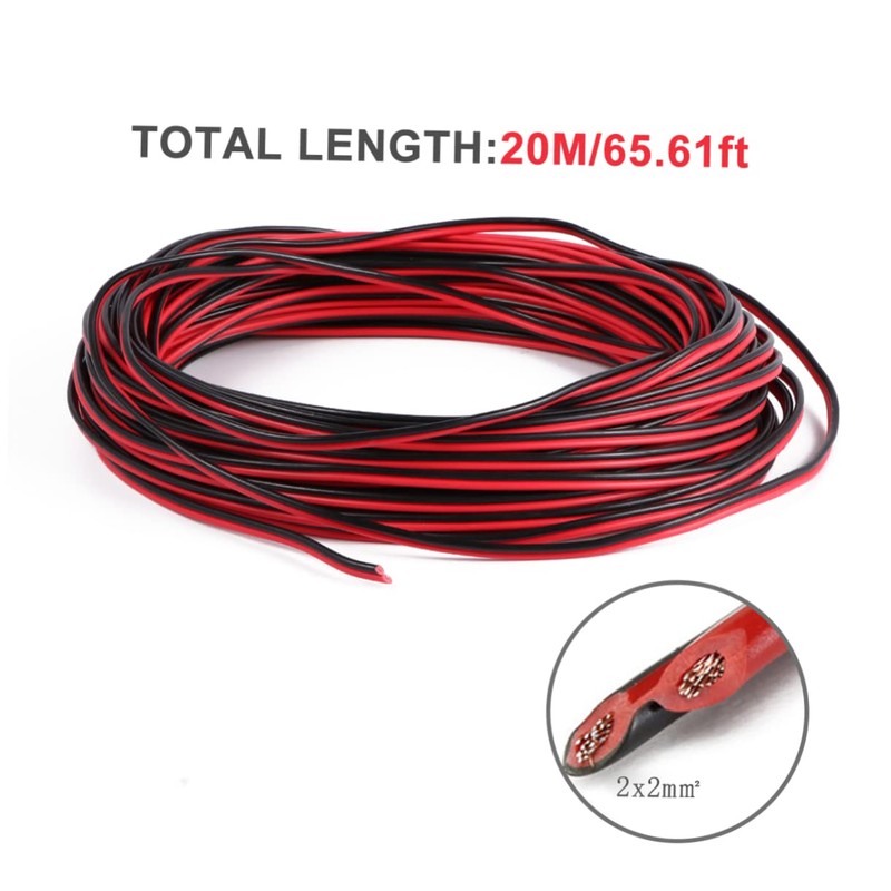 TEHAUX 1pc Copper Wire Audio Cable Speaker Cord with Cover