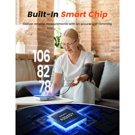 Blood Pressure Monitors, Electric Arm Blood Pressure Monitors with High-Resolution LED Display, CE Approved UK BP Monitor for Home Use, Cuff 22-42 CM, 2 x 199 Records, Dual Power Supply