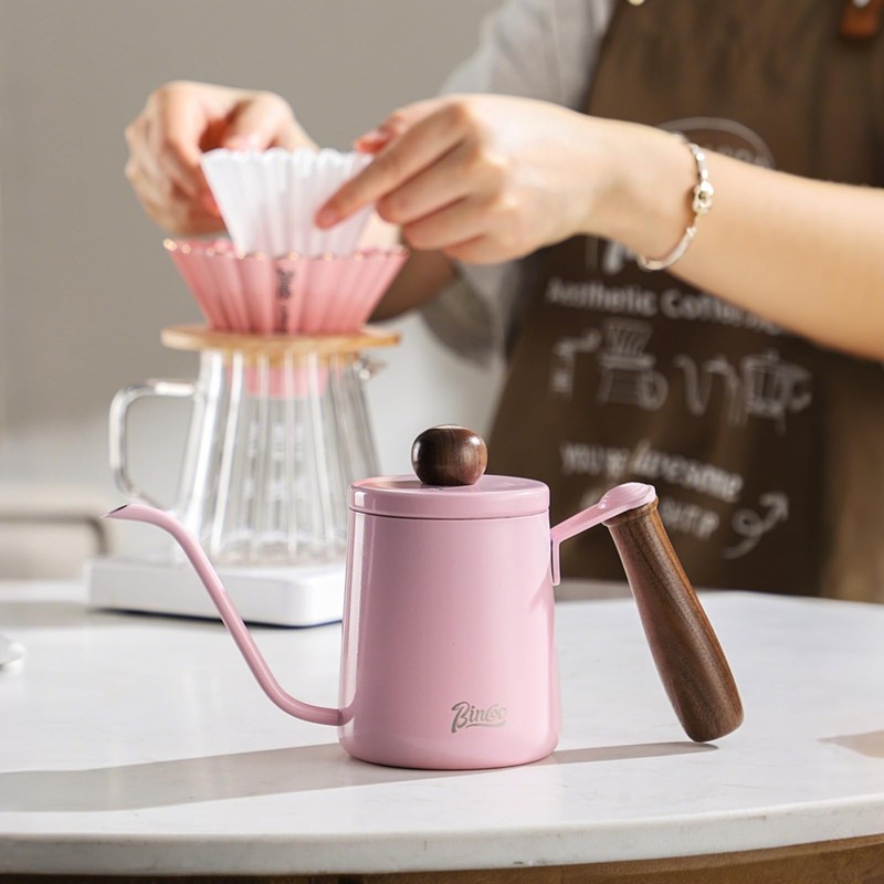Pink Pour Over Coffee Kettle - 600ML/20oz Stainless Steel Coffee