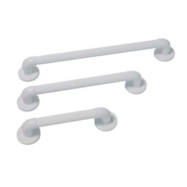 Behrend Plastic Grab Rail Shower Handle Bathtub Handle Grooved White 30 cm