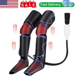 OYAJIA Leg Massager for Circulation, Air Compression Calf Knee Foot Massager with Heat