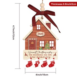 2026 New Home Ornament, Christmas Ornamen, House Warming Gifts, House Warming Gifts New Home for Women Couple, Chirstmas Hanging Decorations