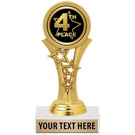 Crown Awards 4th Place Trophies, 5 1/2" Starbeam 4th Place Trophy, Engraving Included