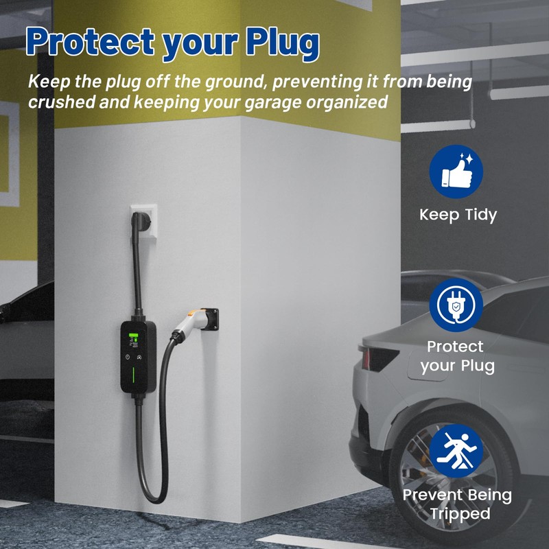 Anina EV Charger Holder SAE J1772 Nozzle Holster Dock for