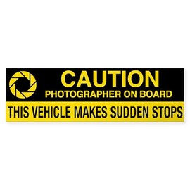 CafePress Wa Photographer's Bumper Sticker V2 10"x3" Rectangle Vinyl Bumper Sticker Car Decal