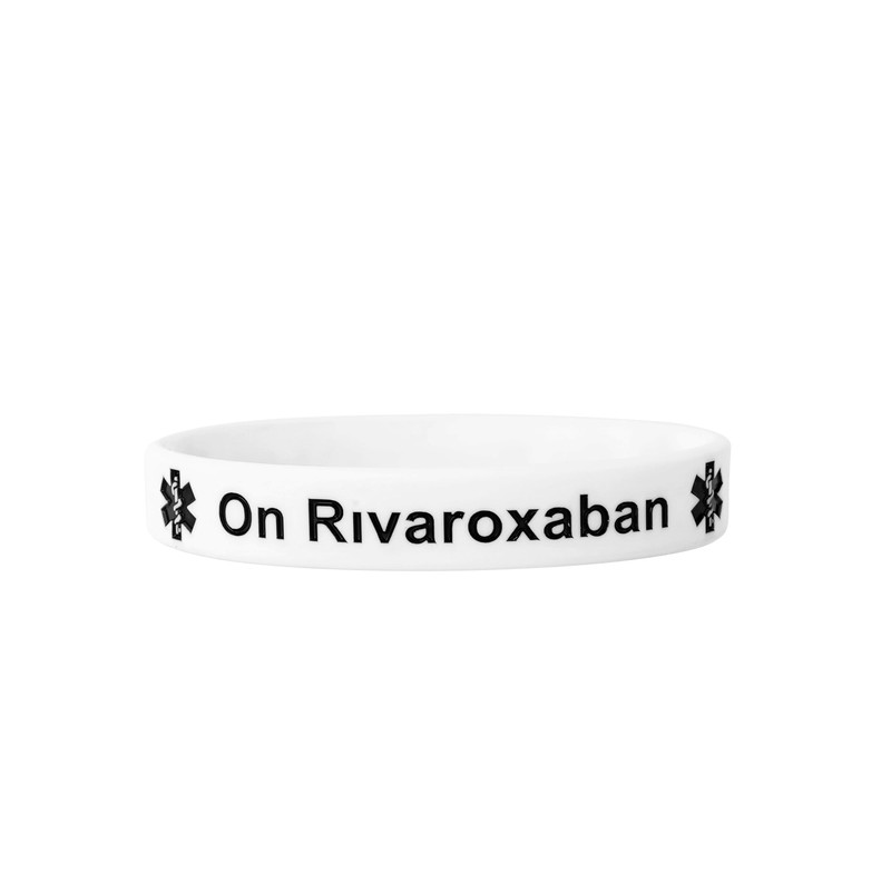 On Rivaroxaban Medical Alert Wristband Blood Thinner Awareness (Pack of