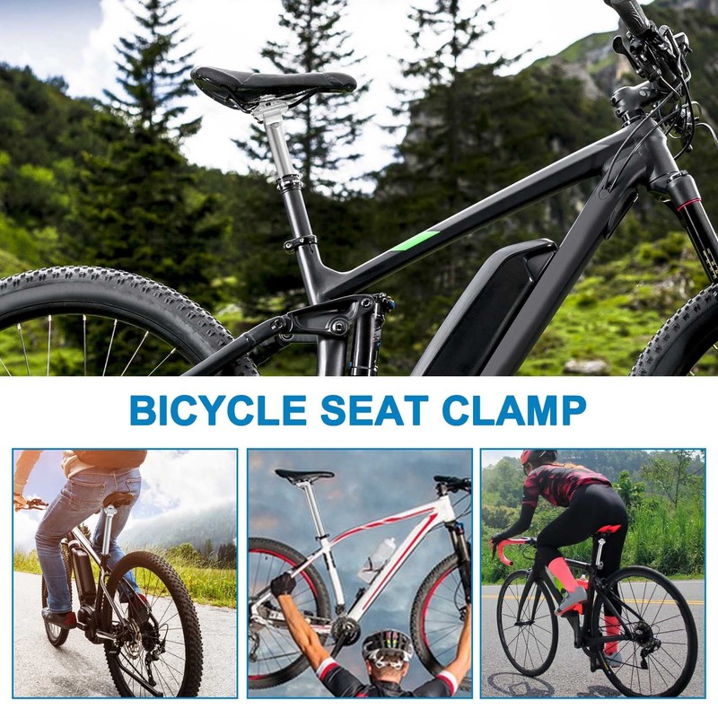 Ahvqevn Bicycle Seatpost 27.2Mm Aluminum Alloy Seatpost with Adjustable Clamp