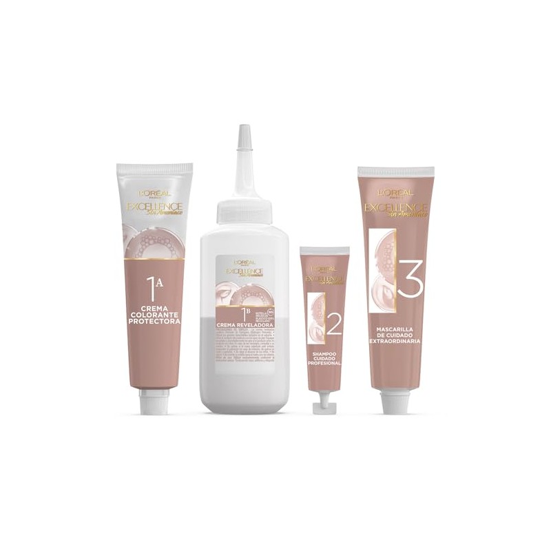 L'Oreal Paris, 2 Tintes Para Cabello Excellence Sin Amoniaco De