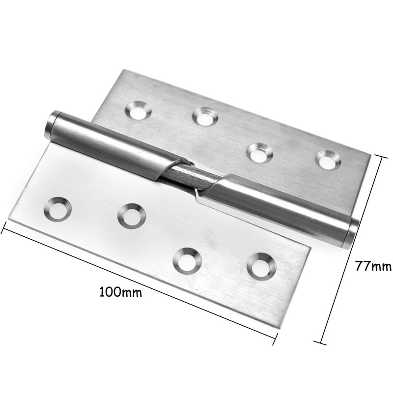 Pair of 4" Stainless Steel Rising Butt Right Handed Lift