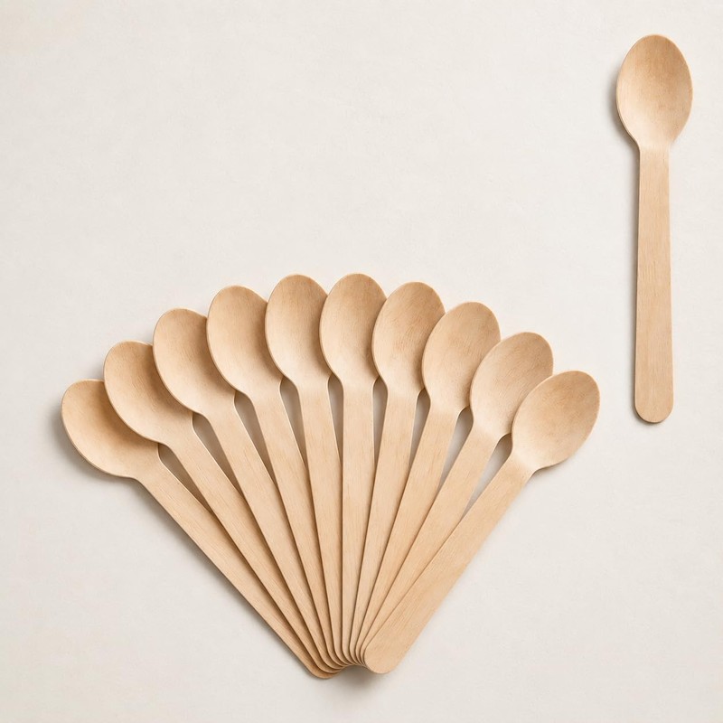 Greenwize Packaging - 100 Pack - 110mm - Birchwood Wooden