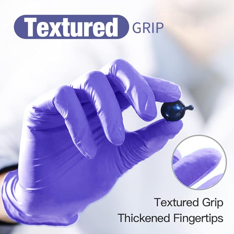 SUKKI Nitrile Disposable Gloves 5Mil,100 Pcs Heavy-Duty Exam Gloves, Latex-Free