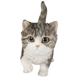 Uvia H24163-1 White Cat Sabatra Walk, 6.1 x 3.0 x 5.1 inches (15.5 x 7.5 x 13 cm), Doll, Figurine, Figurine, Animal, Animal, Garden, Decorative, Realistic, Cute Cat