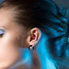 fKiZanthene Septum Stretching Kit, 18Pcs Acrylic Piercing Rings, Black C