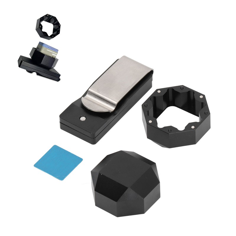 Aluminum Cue Chalk Holder Clip Octagon 2 Layers Silent Billiard
