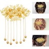 Wedding Hair Comb Hair Accessories, Chinese Classical Floral Leaves Long