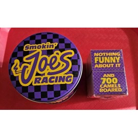 Camel Joe’s Racing Camel Powered Tin & Ash Tray & Packaged Match lot