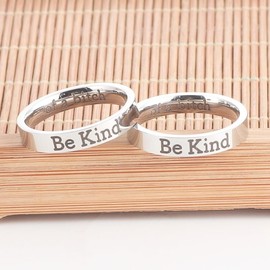 CSIYANJRY99 Be Kind of a Bich Ring,Inspirational Friendship Ring for Women Silver Engraved Band Ring, Funny Sayings Ring, Motivational Jewelry for Sisters Best Friends (12)