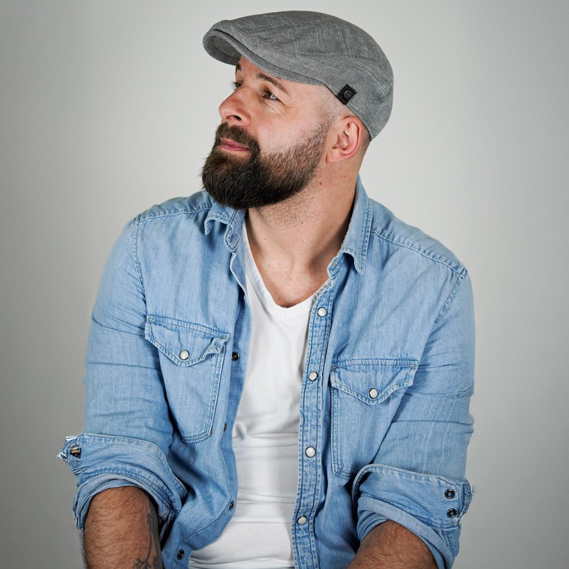 WEROR WEROR-430.1 Men's Flat Cap (M, 56-57, Grey)