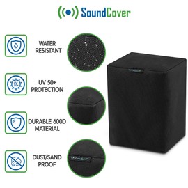 Two Black Heavy Duty 600D Outdoor Sonos Speaker Covers - Protection for Your Sonos Play:1, Sonos One & Sonos One SL Speakers - Fits Wall Mounted Speakers