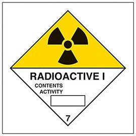 V Safety Hazard Diamond – Radioactive I-200 x 200 mm Magnetisches Sicherheitsschild