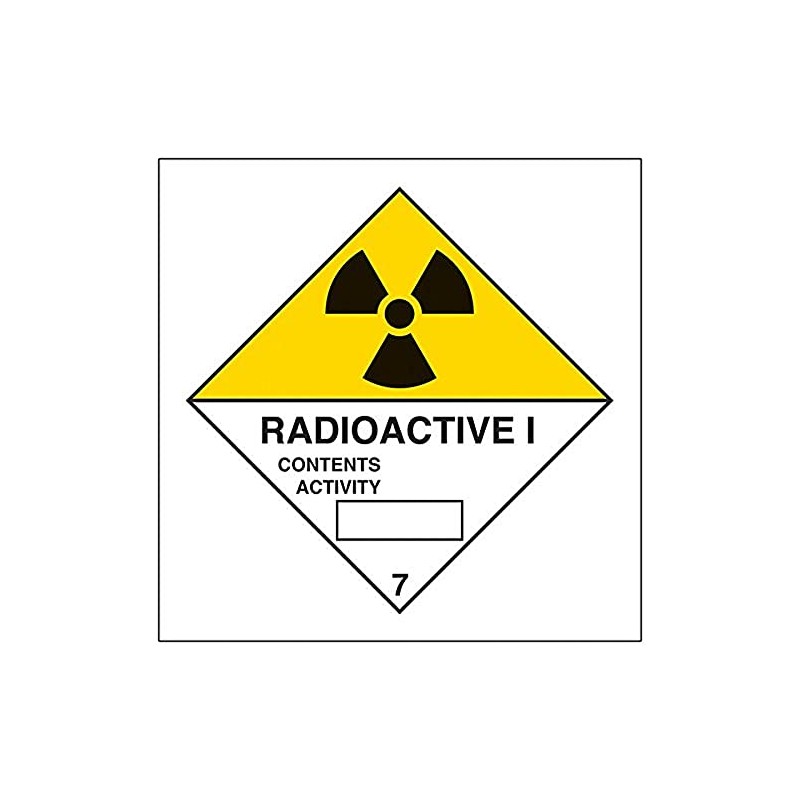 V Safety Hazard Diamond – Radioactive I-200 x 200 mm