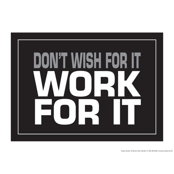 Fitnus Chart Series Don't Wish for It Work for It