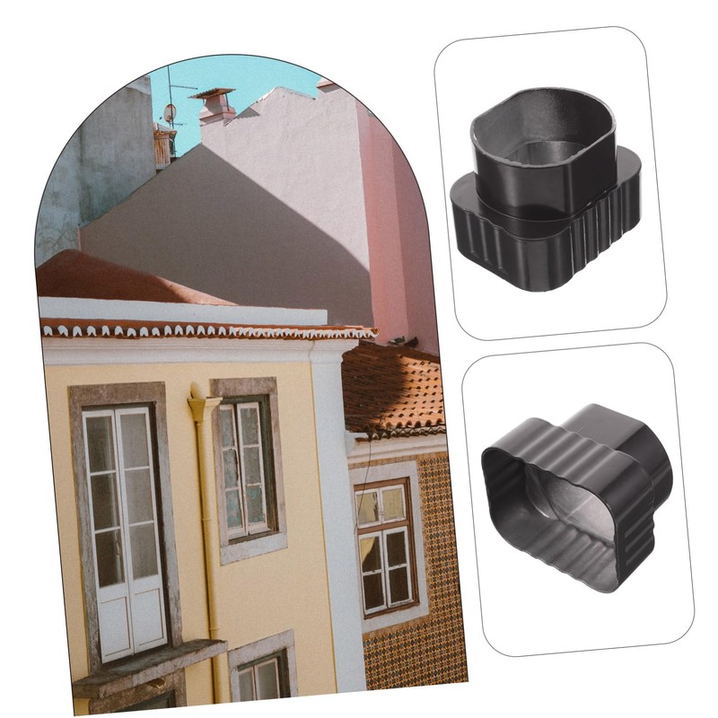 DOITOOL Sturdy Rain Gutter Downspout Adapter Easy Install Gutter Drainage