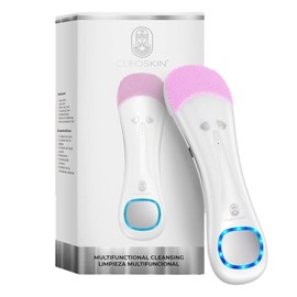 CLEOSKIN Cepillo Electrico de Limpieza Facial, ultrasnico, exfoliante de silicona Antienvejecimiento para todo tipo de pieles. Belleza premium mujer. 
