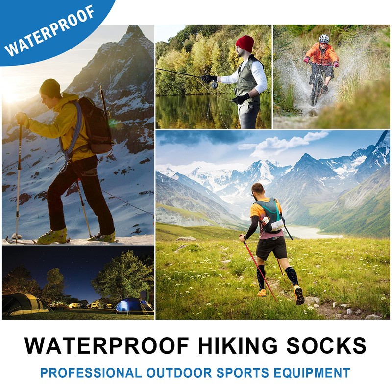 Dexshell Socks DS635GRY Compression Mudder Black+Gray S (8.7 - 9.4