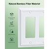 2-Pack Decorative Double Decorator Outlet Cover Plate, Pure White Durable