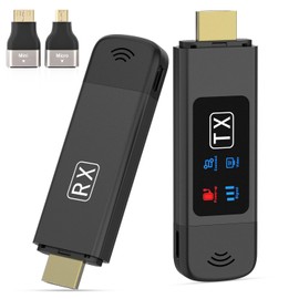 Wireless HDMI Transmitter and Receiver, Plug & Play, 2.4G/5G Wireless HDMI Extender 4K Decoding & 1080P Output with LED Screen for Streaming Video and Audio to Monitor from Laptop/PC/TV Box/Projector
