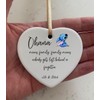 Ohana Means Family Everything Quote Ceramic Heart With Gold Ribbon
