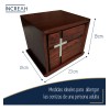 Urna Funeraria Cenizas Placa Personalizada Madera Cruz Grand