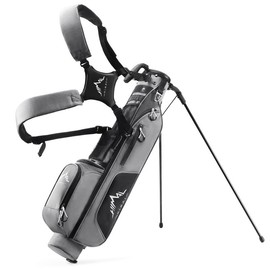 Golf Lightweight Stand Carry Bag PRO with Dual Shoulder Straps – Easy to Carry and Durable Pitch n Putt Golf Bag for The Driving Range, Par 3, and Executive Courses – 31.5 inches Tall - Color: Grey