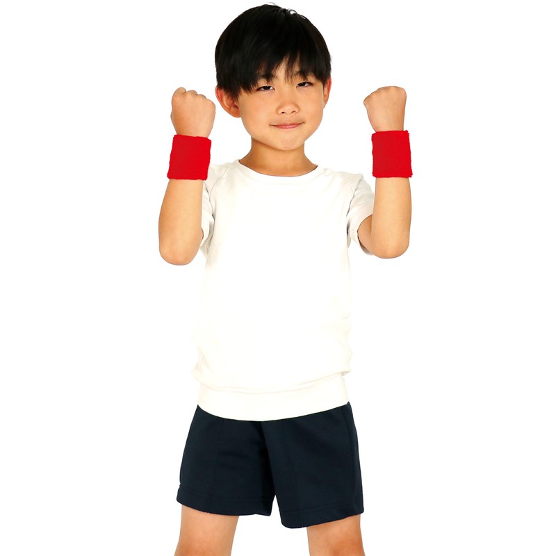 Artec 18155 Fluffy Terry Cloth Wristband, Red, Sports Festivals, Recitals,