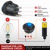 Nilight 5PCS Waterproof Round Rocker Switch w/Wiring Harness Switches Holder