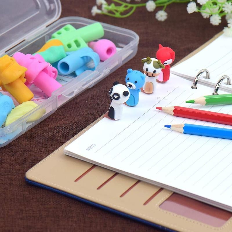 Pencil Grip & Clip Set, Including 4 Counts Pencil Grip