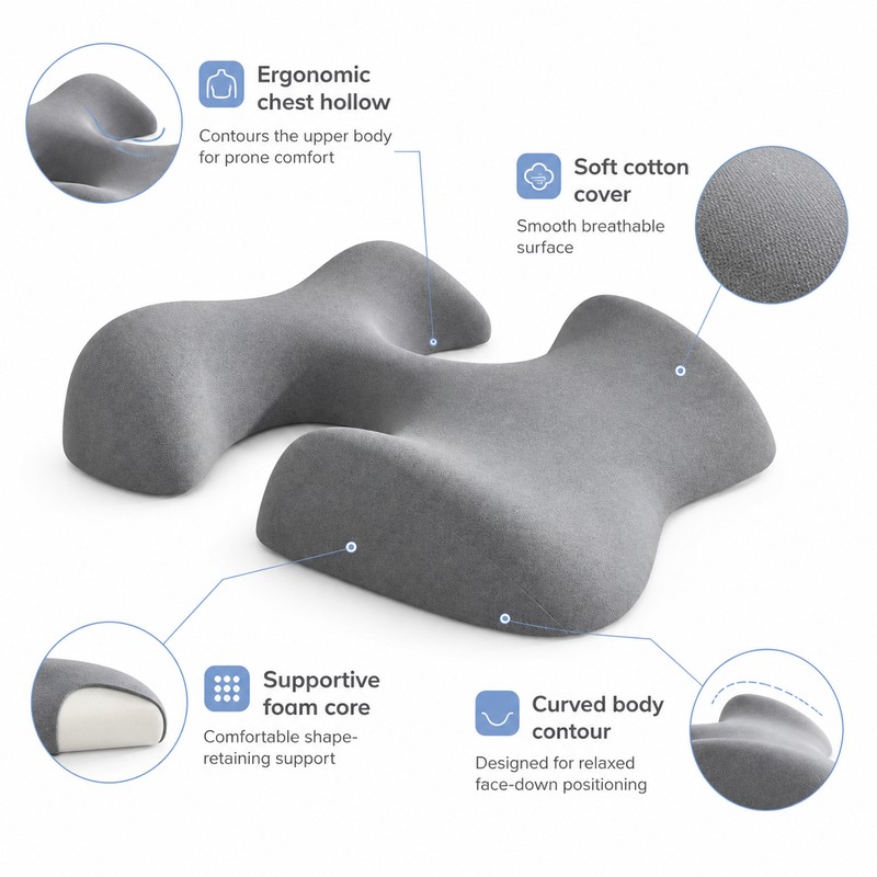 Massage Table Breast Pillow for Prone Comfort – Chest Hollow