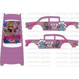 Hot Wheels Get High 55 gasser 1/64 custom water slide decal for Hot Wheels