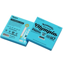 2 Sets of Olympia Performance Acoustic Guitar Strings 10-47 Gauge, Phosphor Bronze Wound – Premium Acoustic Guitar Strings for Superior Tone & Durability