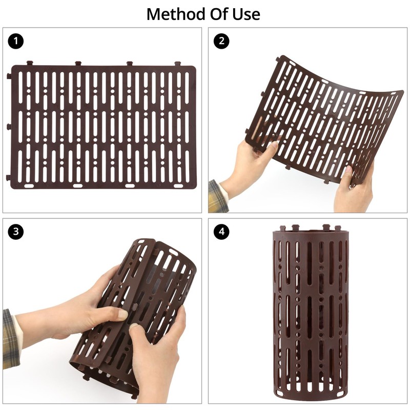 QWORK® Pack of 8 Tree Trunk Protectors, Plastic Tree Trunk