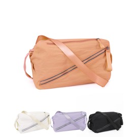 Small Gym Bag for Women Men, Fashionable Lightweight Sports Bag, Small Duffle Bag Crossbody Bags for women, Suitable For Gym Work Fitness Travel,3 in 1 Workout Bag - Orange pink (15L)