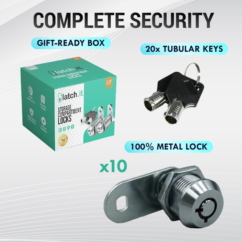 LATCH.IT 5/8” RV Storage Locks | 10-Pack RV Compartment Locks
