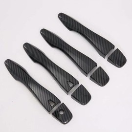 ABS Carbon Fiber Side Smart Door Handle Covers Trims Fit For 2013-2018 Nissan Altima