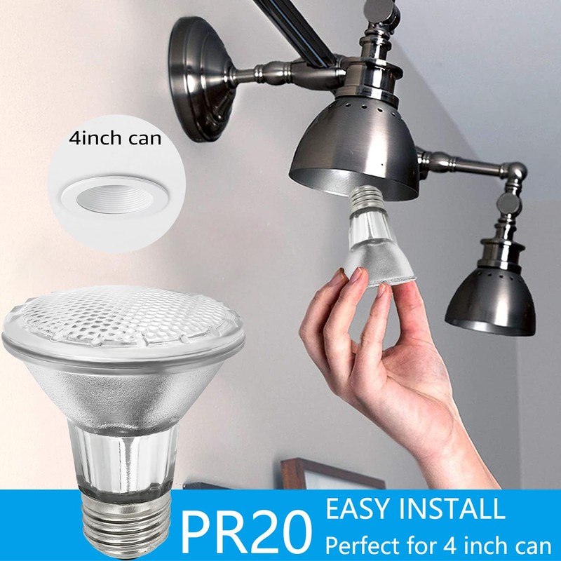BOGAO Par20 Bulbs, 6 Pcs 120V 50W Par20 Light Bulbs,