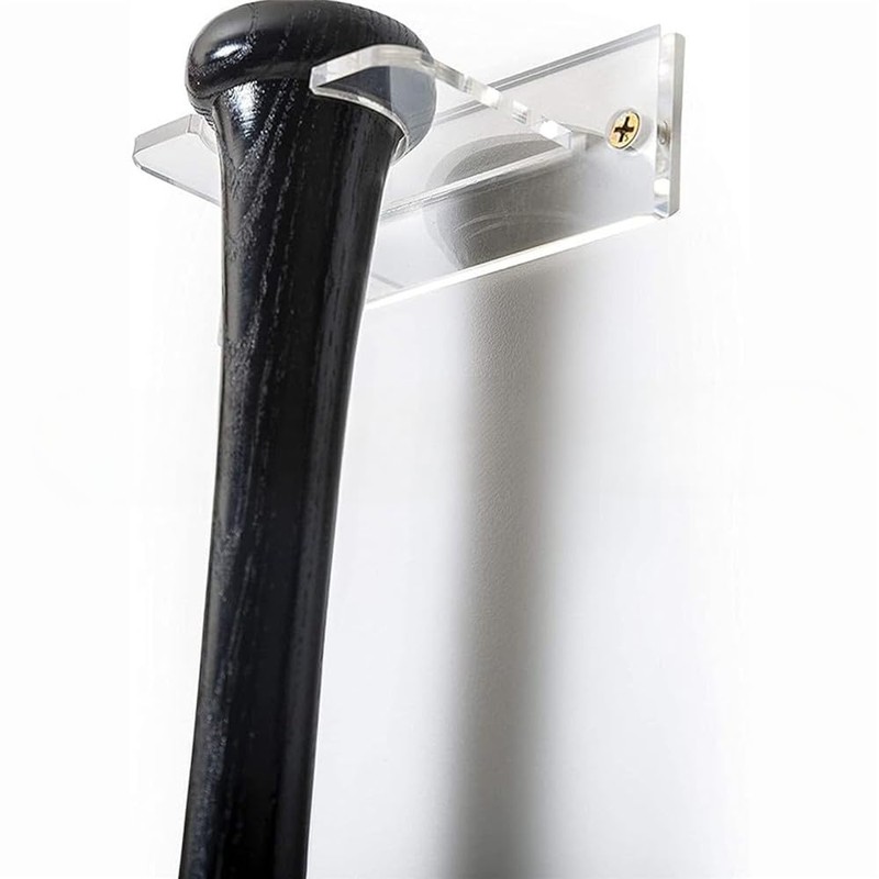 Acrylic Vertical Softball & Signed Baseball Bat Wall Rack -