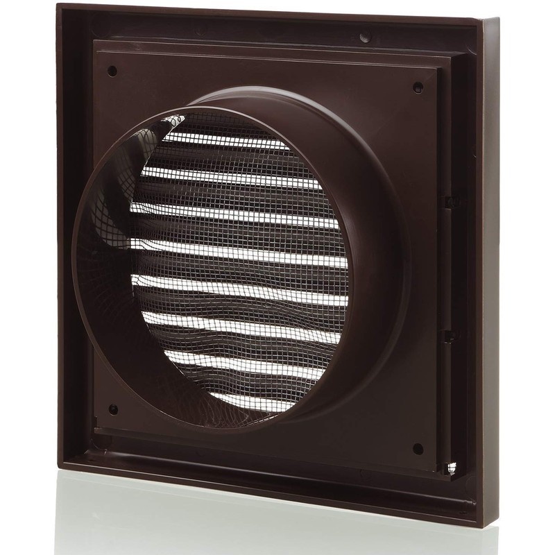 Louvred Wall Vent Grille 185mm X 185mm 125mm - 5
