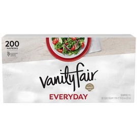 Vanity Fair Servilletas de papel para uso diario, 200 servilletas desechables de 2 capas