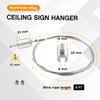 MorningRo 4 Pack Ceiling Sign Hanger Hanging Sign Bracket Display